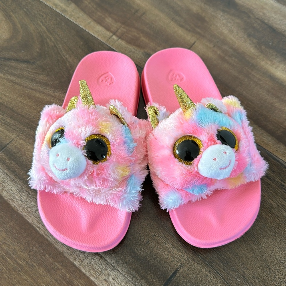 🦄EUC Girls ty Beanie Baby Slides